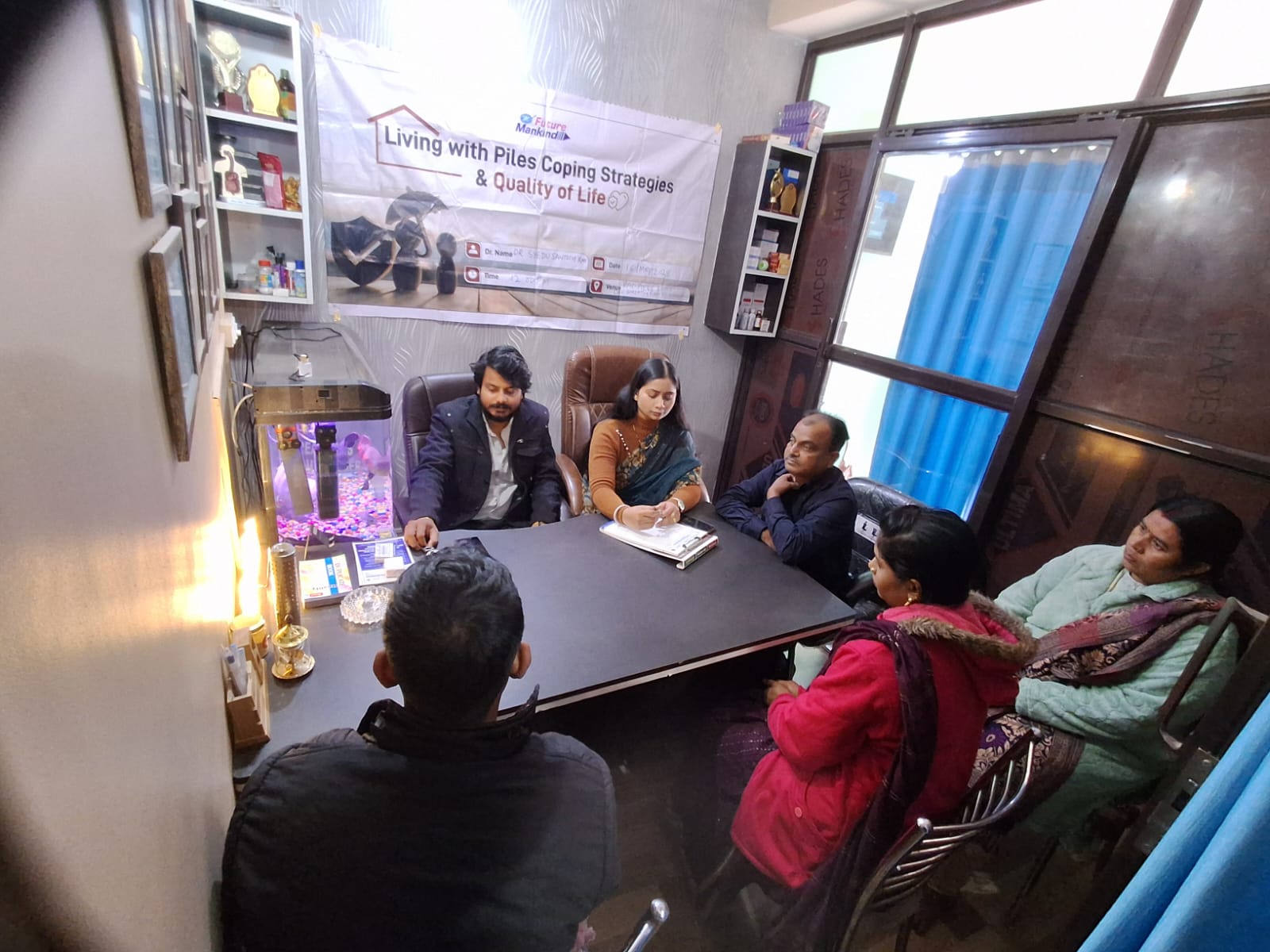 Doctors and patients at Living with Piles community awareness session